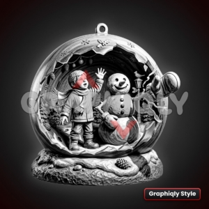Snow Globe Wonder Ornament 3D Illusion Laser File – SVG, PNG, BMP, LBRN2