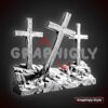 Three Crosses Of Calvary 3D Illusion Laser File – SVG, PNG, BMP, LBRN2